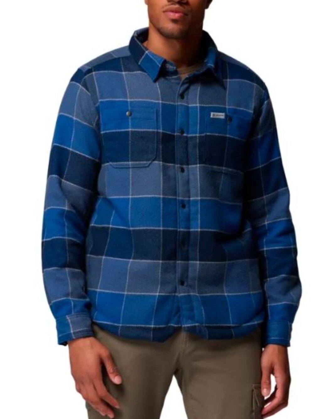 Columbia Men's Shirt Jacket, Color: Blue,  Size: M- L- XL- XXL